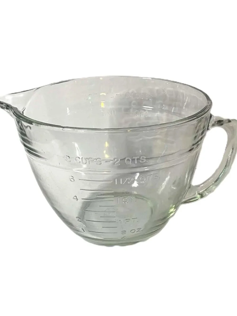 Anchor Hocking 2 Qt 8 Cup Glass Measuring Cup Clear USA Large 64 Oz